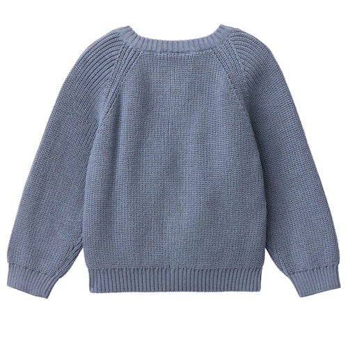 Edle Strickjacke Musterstrick dunkelblau