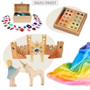 Vorschaubild Regenbogen Spieltuch Seide mittel 89 x 89 cm