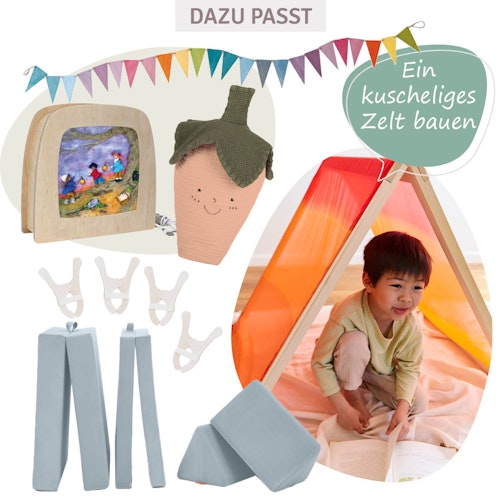 Großes Spieltuch Seide Feuer 178 x 89 cm