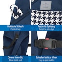 Vorschaubild Kinder Puppentrage multifunktional - navy gemustert