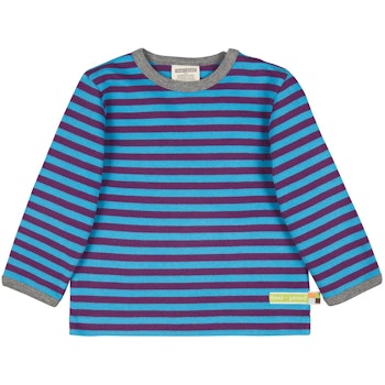 Dickeres Jersey Shirt lila/türkis langarm