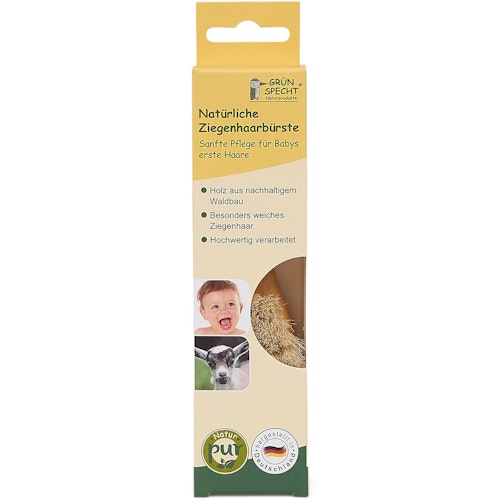 Natürliche Ziegenhaarbürste Babybürste super weich für Babys