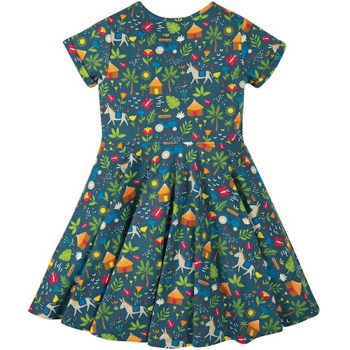 Flatter Sommerkleid Regenbogen