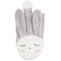 Baby- und Kinder Waschlappen Hase grau