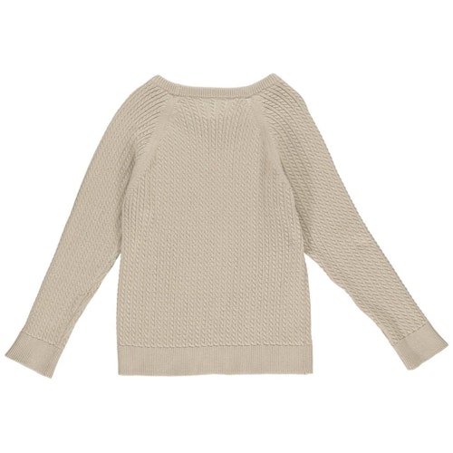 Leichter Strickpullover Zopfmuster
