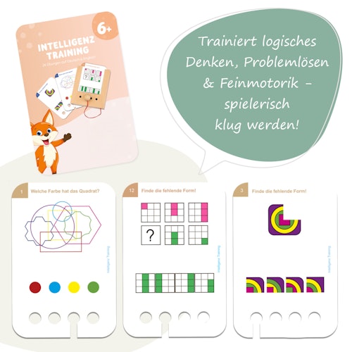 Kartensatz Intelligenz Training ab 6 Jahren (ohne Lochkasten)