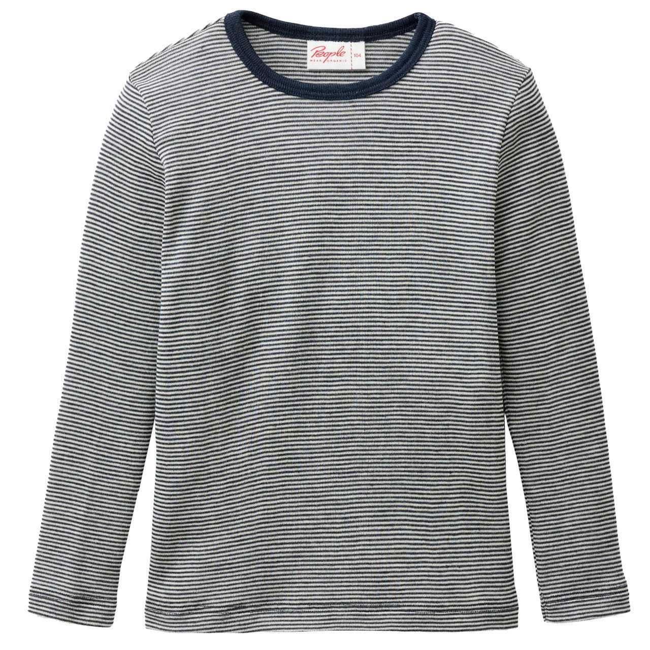 Langarmshirt People Wear Organic Wolle/Seide Uni