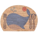 Vorschaubild Kinder Montessori Tischset aus Korkleder Wal 46 x 37,5 cm