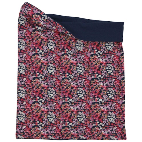 Blumen Schlauchschal dunkelblau