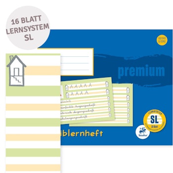 Schreiblernsystem 1. Klasse Lineatur SL, DIN A4, dreifarbig