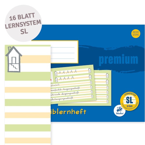 Schreiblernsystem 1. Klasse Lineatur SL, DIN A4, dreifarbig
