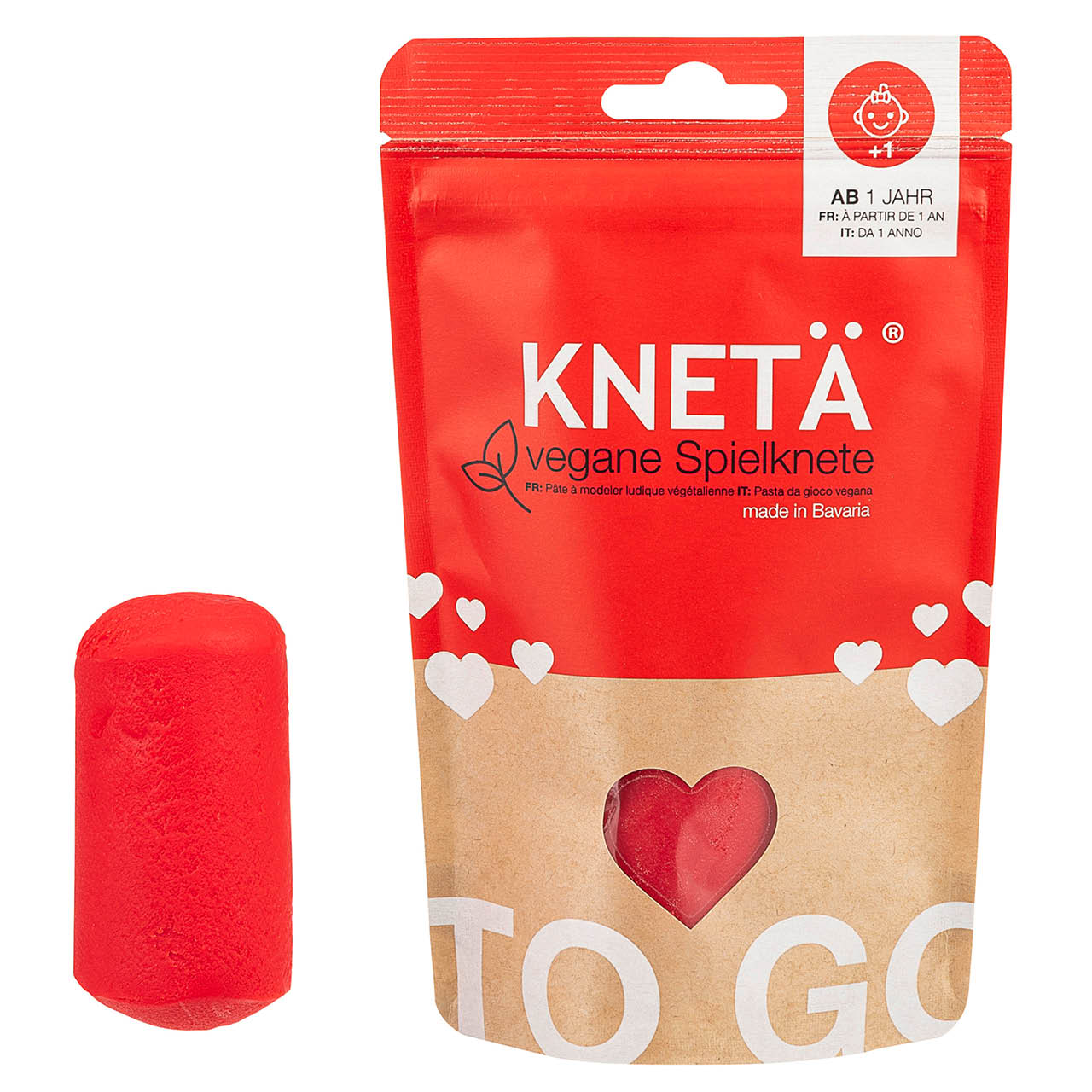 Rote Knete ab 1 Jahr, 100g Beutel