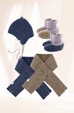 Vorschaubild Warme Wollfleece Babyschuhe dunkelblau
