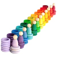 Nins® Carla 120 teiliges Holzspielzeug Set ab 18 Monaten