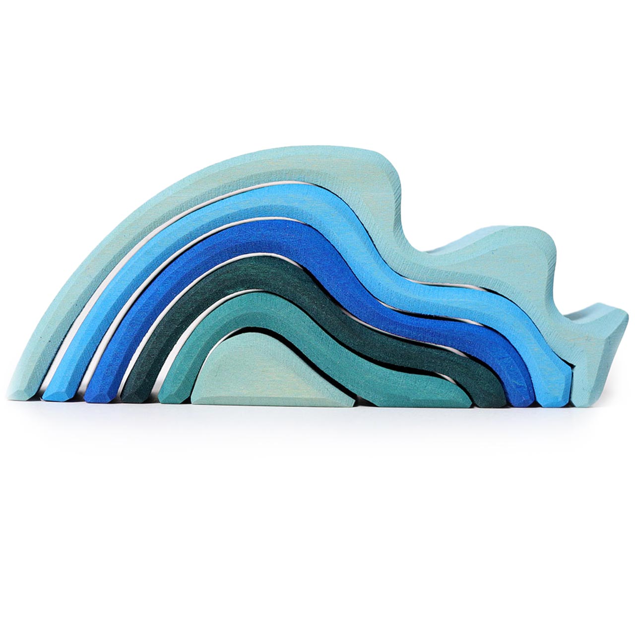 Kleine Welle Länge 14 cm blau