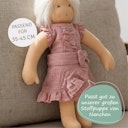 Vorschaubild Puppen Wickelrock mit Top 35-45cm rosa, Bio-Baumwolle