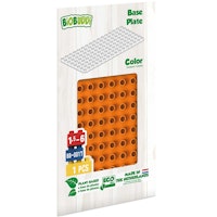 Bauplatte für Stecksteine – Basisplatte orange 12,5x25 cm