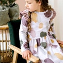 Vorschaubild Hochwertiges Mädchen Kleid langarm