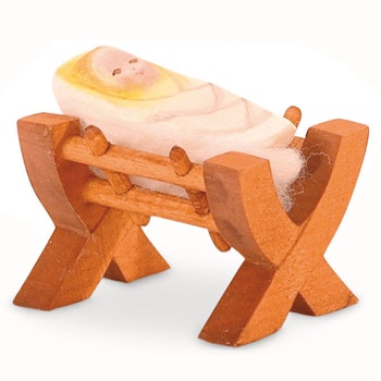Jesuskind in Krippe 6,5 cm