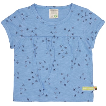 Leichtes kurzarm Shirt Alloverprint hellblau
