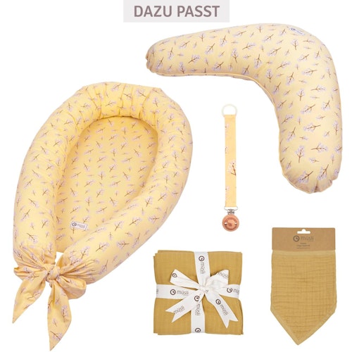 Dreiecktuch Musselin zimt-gelb