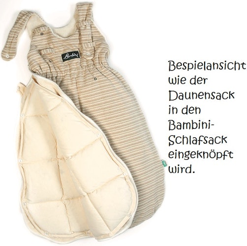 Warmer Daunen Innensack für Bambini Schlafsäcke