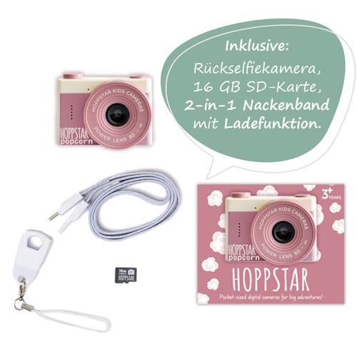 Kinder Kamera Popcorn rosa ab 3 Jahren