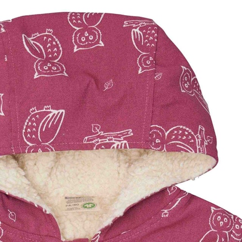 Herbstjacke Plüsch gefüttert Eulen