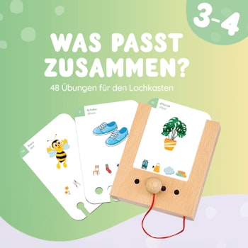Was passt zusammen? Kartensatz 3-4 Jahre (ohne Lochkasten)