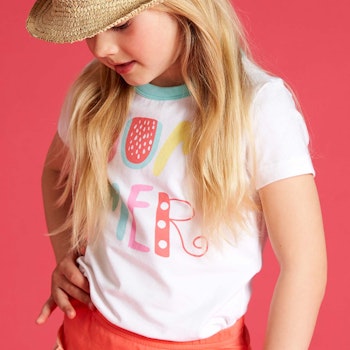 Shirt kurzarm Summer-Druck weiß
