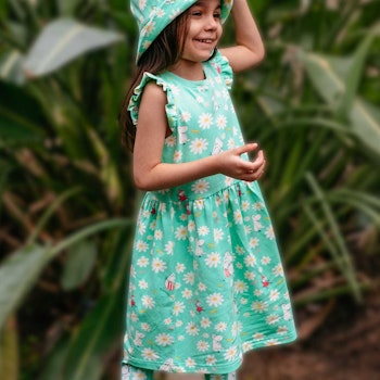 Geblümtes Sommerkleid Mumins mintgrün