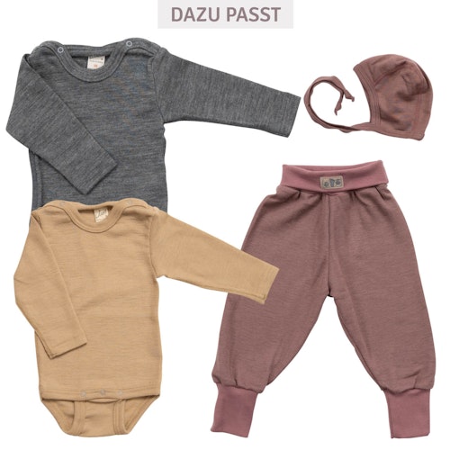 Babyhose Wolle Seide breite Bündchen