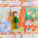 Vorschaubild Spieltuch Seide Puppenhaus Suchbild 53 x 74 cm