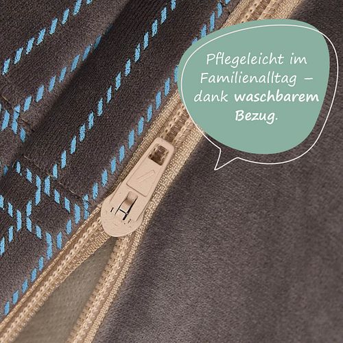 Sessel Sitzsack für Kinder grau-blau - 72 x 75 x 42 cm