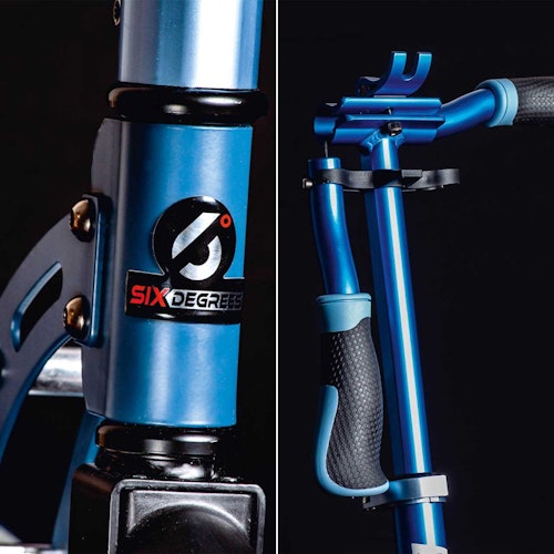 Alu Scooter ab 6 Jahre 35-100kg 205mm-Rädern blau