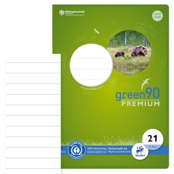 Schulheft liniert ohne Rand – Lineatur 21, DIN A4