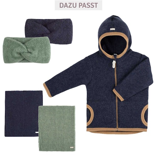 Damen Loop Baby Alpaka Merinowolle Mix grün