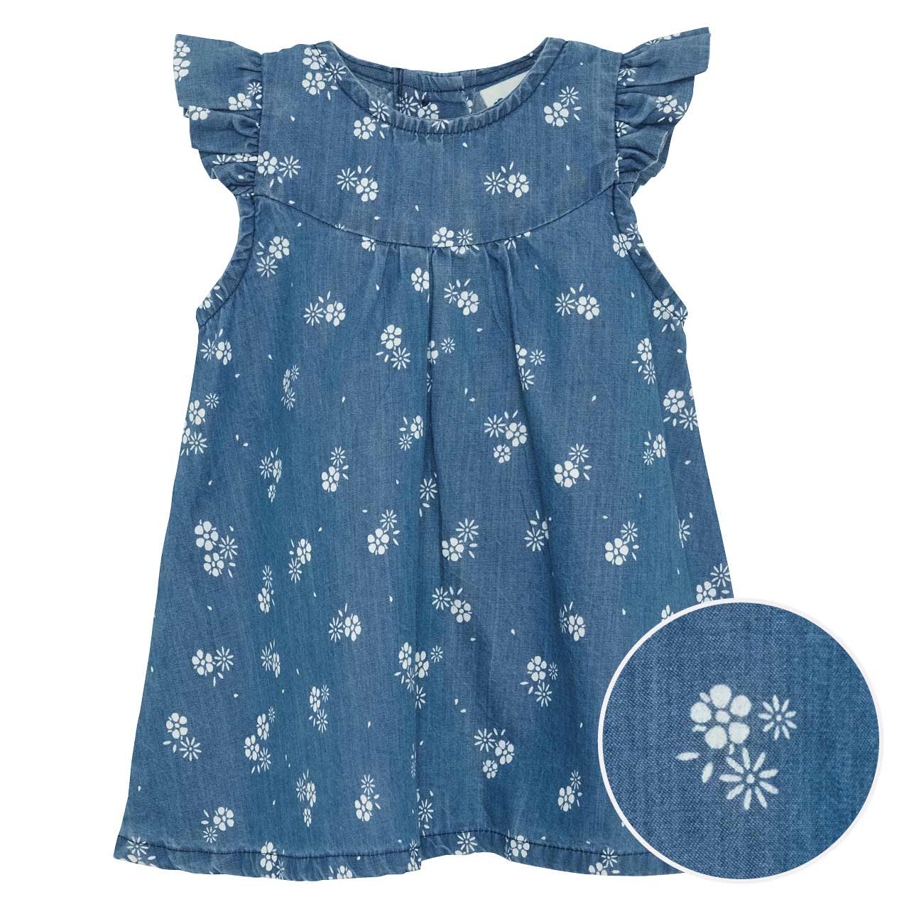 Sommerkleid Chambray Blumen