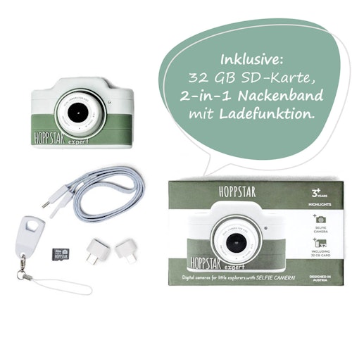 Digitalkamera Expert ab 3 Jahren mit Selfiekamera grün