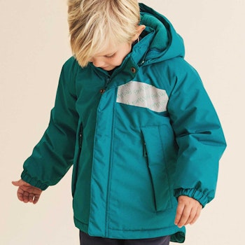 Warme Winterjacke gefüttert rot