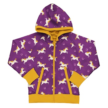Kapuzenjacke zum Wenden Pferd lila