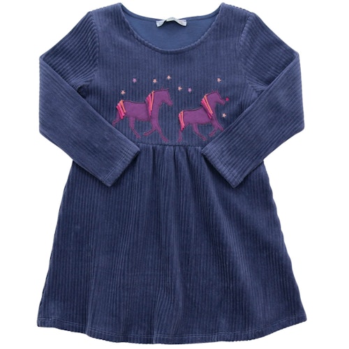 Geripptes Velour Kleid