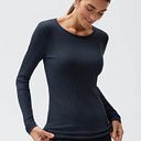 Vorschaubild Damen Langarmshirt gerippt blau