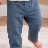 Lässige Twill Cargohose dunkelblau