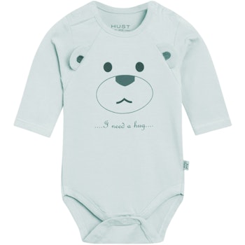 Body langarm Teddy hellblau Öhrchen