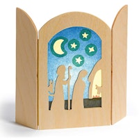 Transparent Einkehr im Stall Weihnachtsdeko