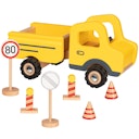 Vorschaubild Holzauto für die Baustelle – mit Verkehrsschildern