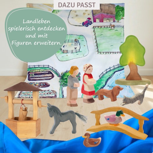 Fohlen schwarz Holzfigur 8 cm