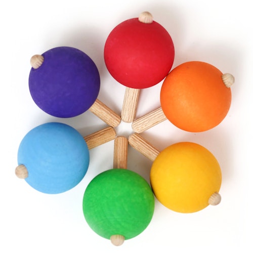 6 Regenbogen Kreisel