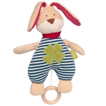 Bio Spieluhr Kuscheltier Hase Brahms Wiegenlied 27cm